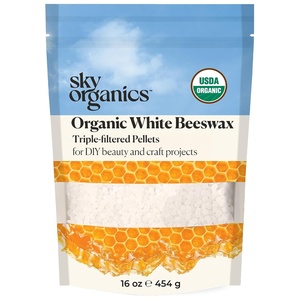 image:imageSky Organics Organic White Beeswax Pellets 16oz DIY Beauty USDA OrganicWhite